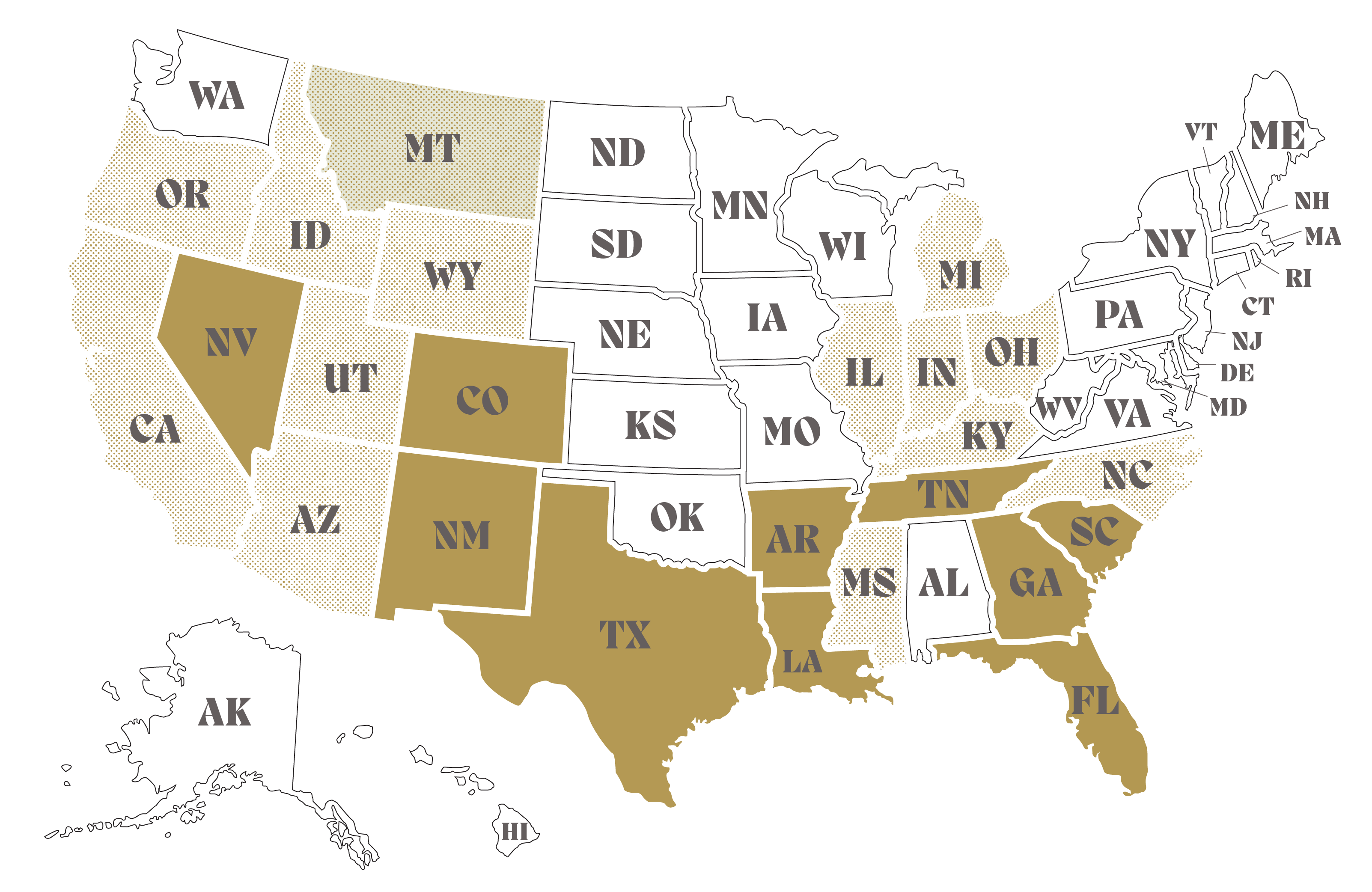 Find Us in your neck of the woods