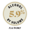 5.9% Alcohol by volume